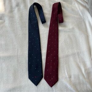 Vintage Christian Dior Set of Two Mens Neck Ties